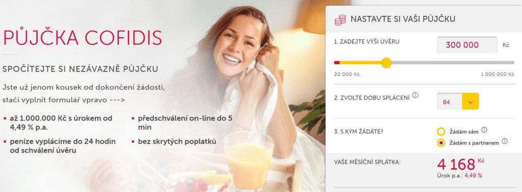 Půjčka Cofidis je vhodná jak pro zaměstnance, tak pro OSVČ.
