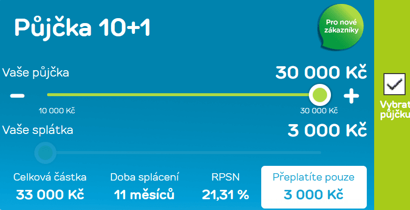 O půjčku 10+1 od Providentu lze zažádat jednoduše online prostřednictvím úvěrové kalkulačky.