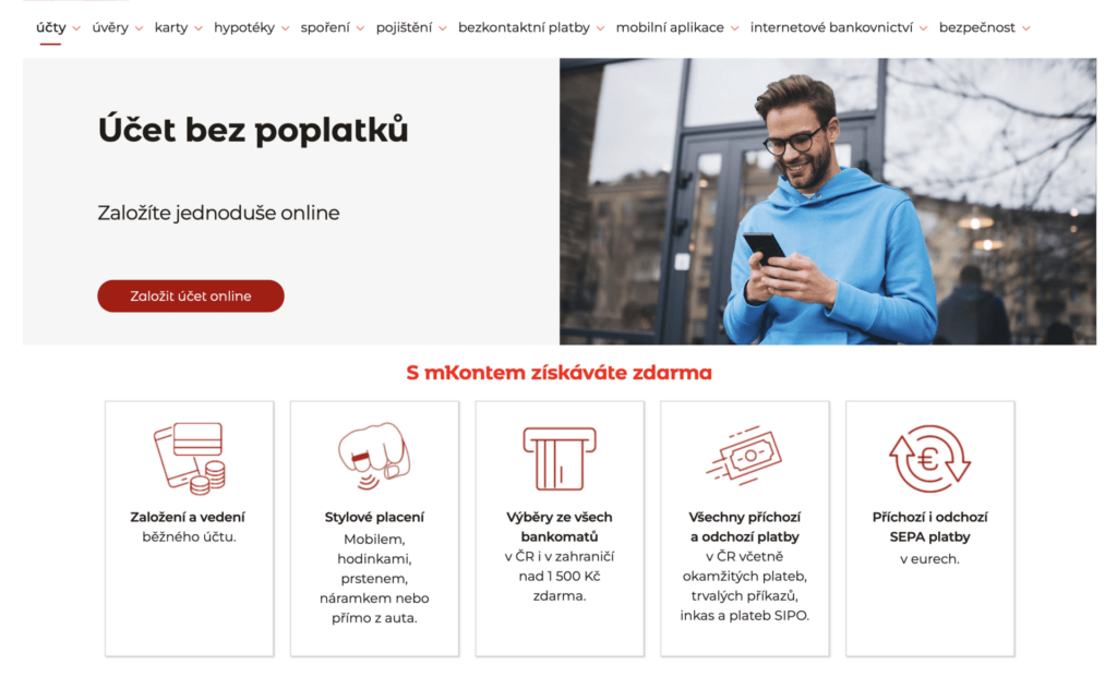 Běžný účet od mBank má co nabídnout.