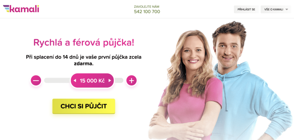 Ukázka rychlé a férové půjčky sjednané online.
