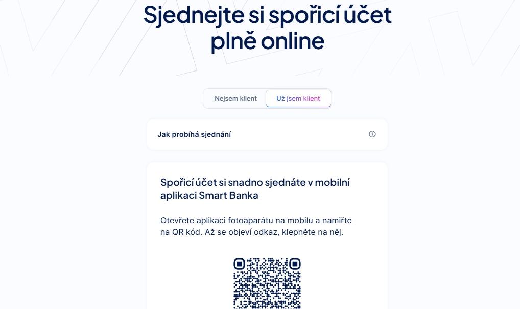 Spořicí účet od MONETY si stávající klient zařídí snadno přes rozhraní Smart Banka, přes svůj chytrý telefomn.