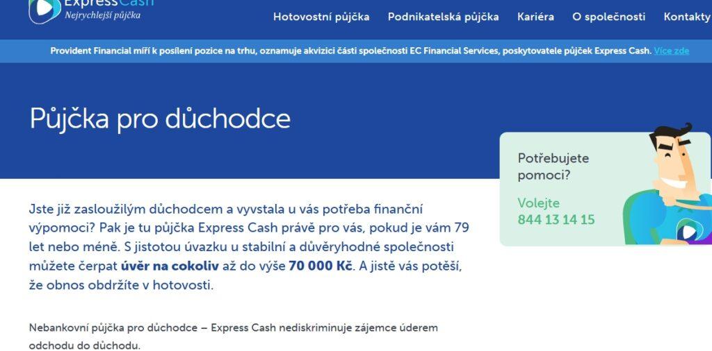 Půjčka pro důchodce je marketingovým pojmem, který některé firmy užívají k oslovení seniorů. Pozor ovšem na poplatky i na věková omezení – zde například maximálně do 79 let.