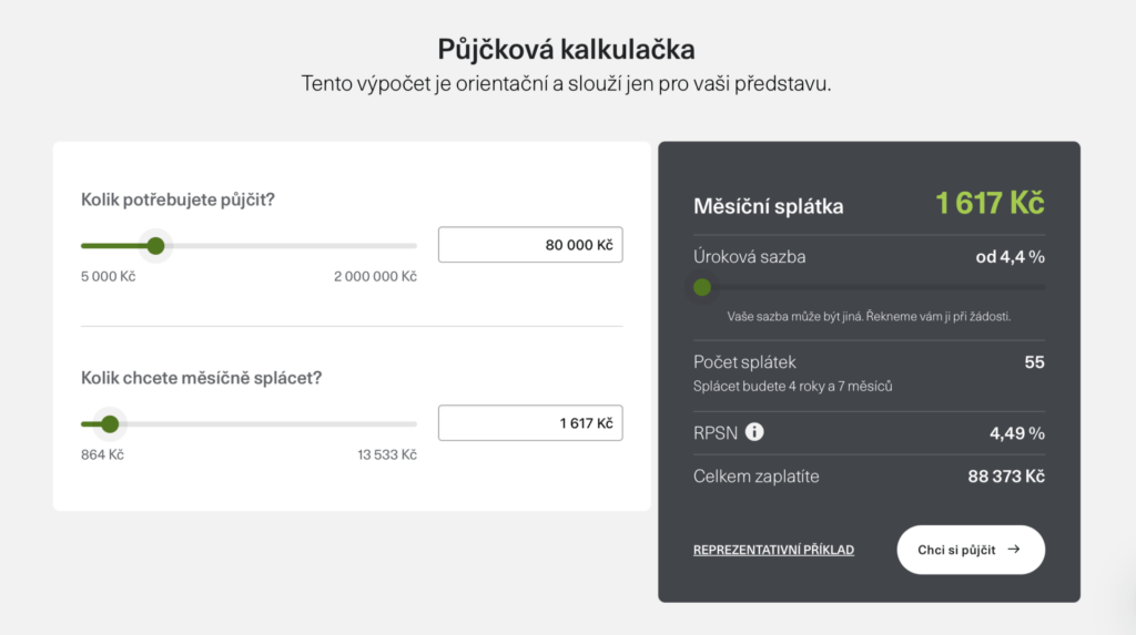 Kalkulačka půjček u Air Bank pomáhá rychle zjistit výši měsíční splátky i celkové náklady.