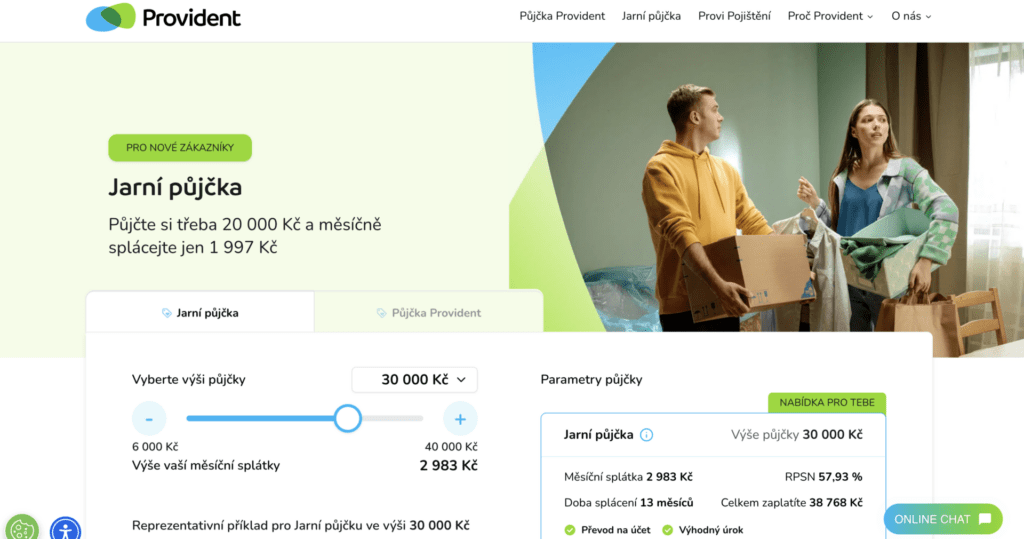 provident pujcka pro slovaky