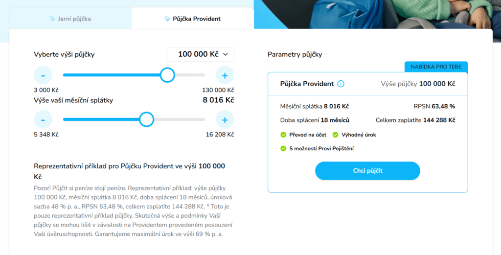 Půjčka od Provident patří mezi nejschvalovanější nebankovní půjčky.